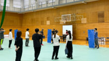 山口県で玄関前の安全な対応を学ぶ実践研修の様子